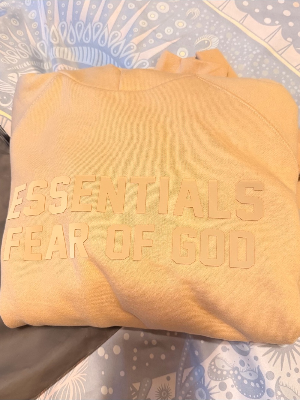 Fear of God Essentials Pullover Hoodie in Sand - Picture 5 of 6